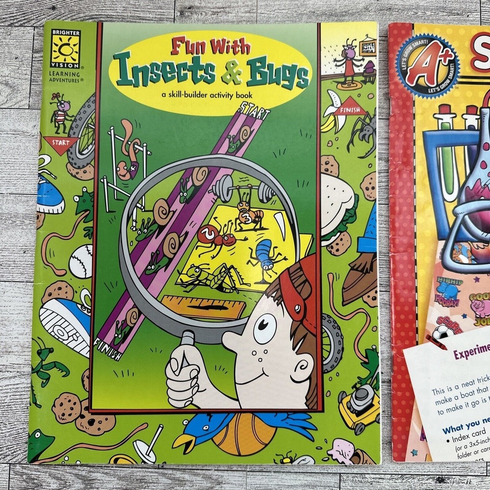 WORKBOOKS Lot of 2 Fun Skill Builders - Science Insects Bugs - Grades 2-3 - NEW - Picture 13 of 15